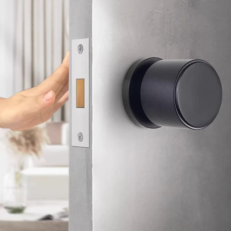 

Скрытый замок-защелка для секретной комнаты - черно-серый односторонний бесшумный замок, врезная деревянная ручка для стены