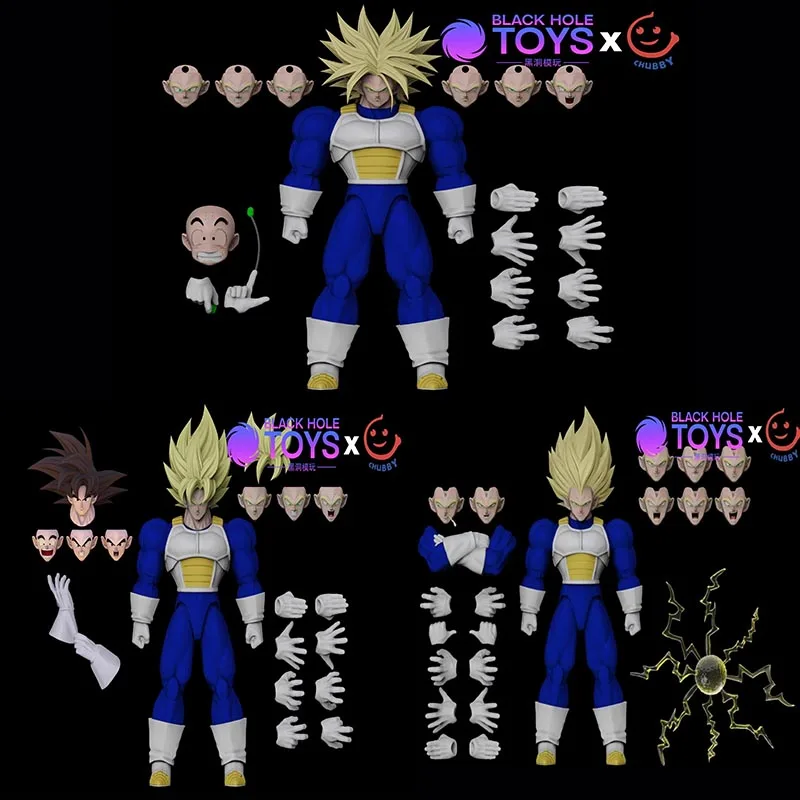 Black Hole Toys & Chubby Dragon Ball SHF Super Saiyan SSJ Son Goku Vegeta Trunks Full Power Anime Action Figures Models