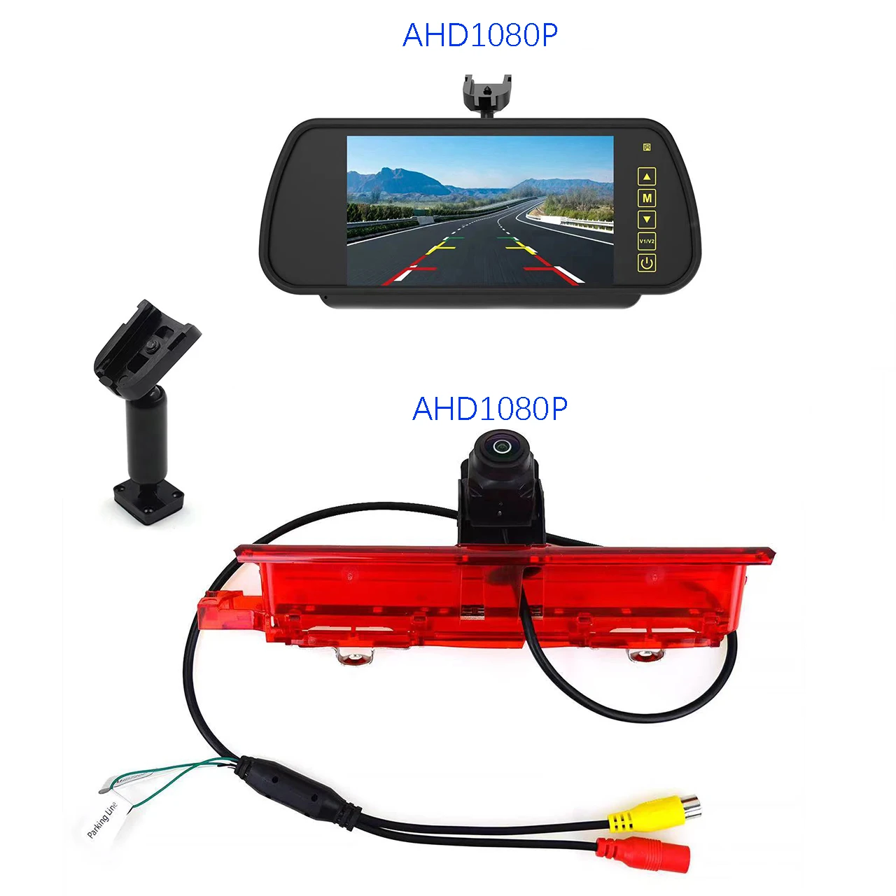 

for 3rd High Level Brake Light Reversing Camera Kit with 7" Mirror Monitor For VW VW Caddy (2003-2016)