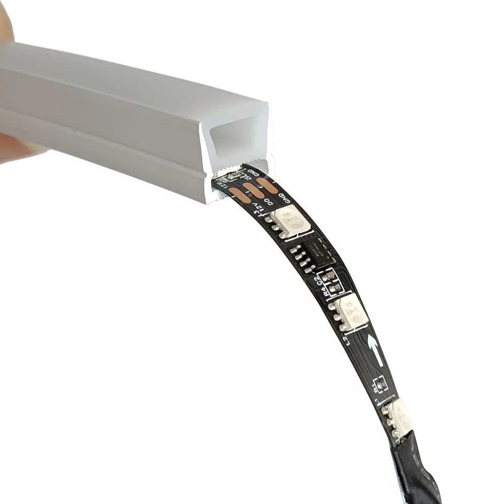 Led Diffuser Silica Gel Flexible Soft Lamp Tube IP67 Waterproof For WS2811 WS2812B  LED Strip Light Protection Cover 1m-5m