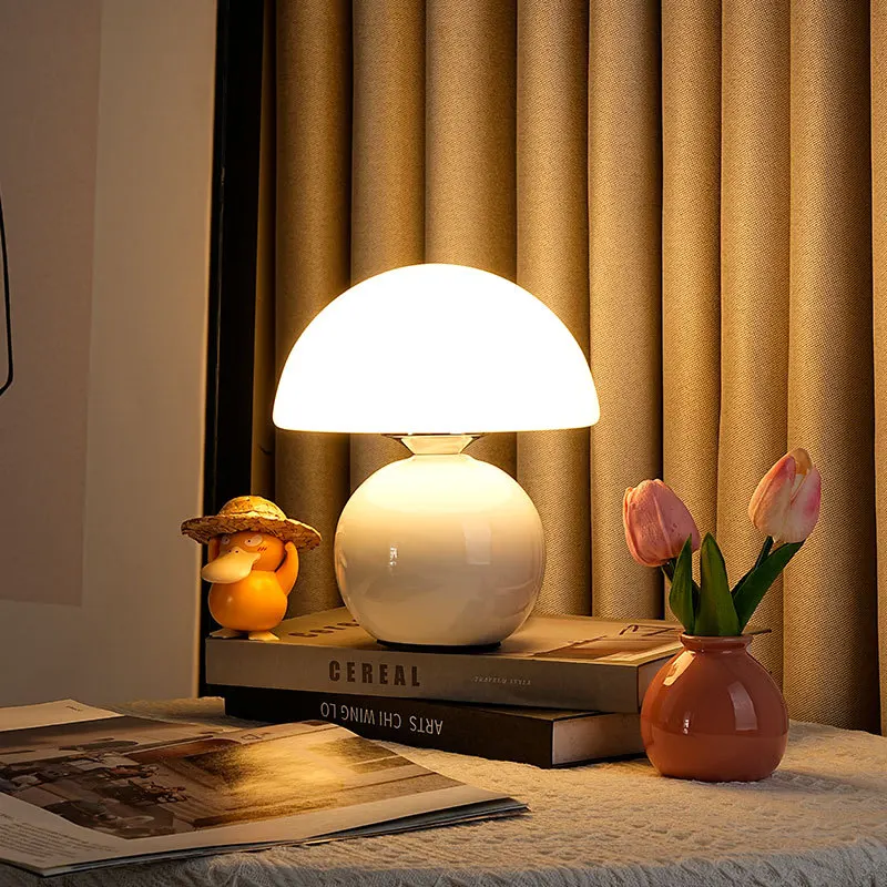 Ceramic Mushroom Table Lamp Bedroom Night Lights Atmosphere Decorative Lamp