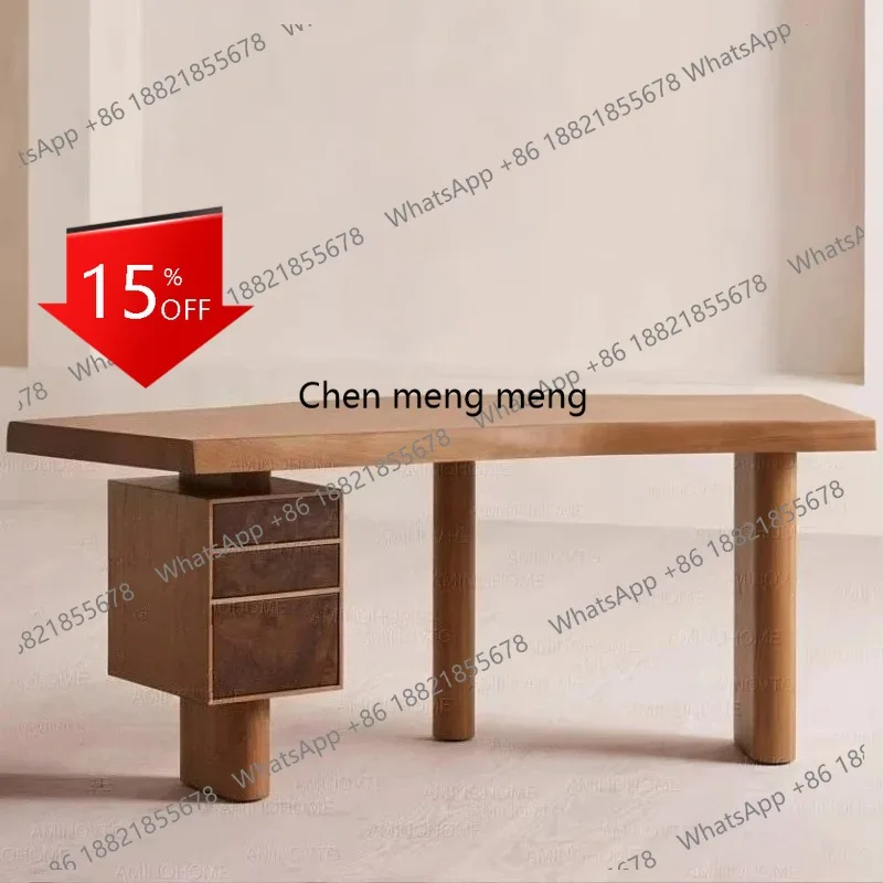 

A139 Minimalist Wooden Office Desk Computer Space Saving Modern Office Desk Storage Drawer Mesas Escritorio Commercial Furniture