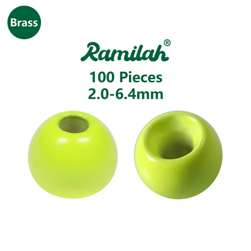 100 piezas 31 colores 2,0 mm-6,4 mm cuentas de latón Cyclops para atado de moscas