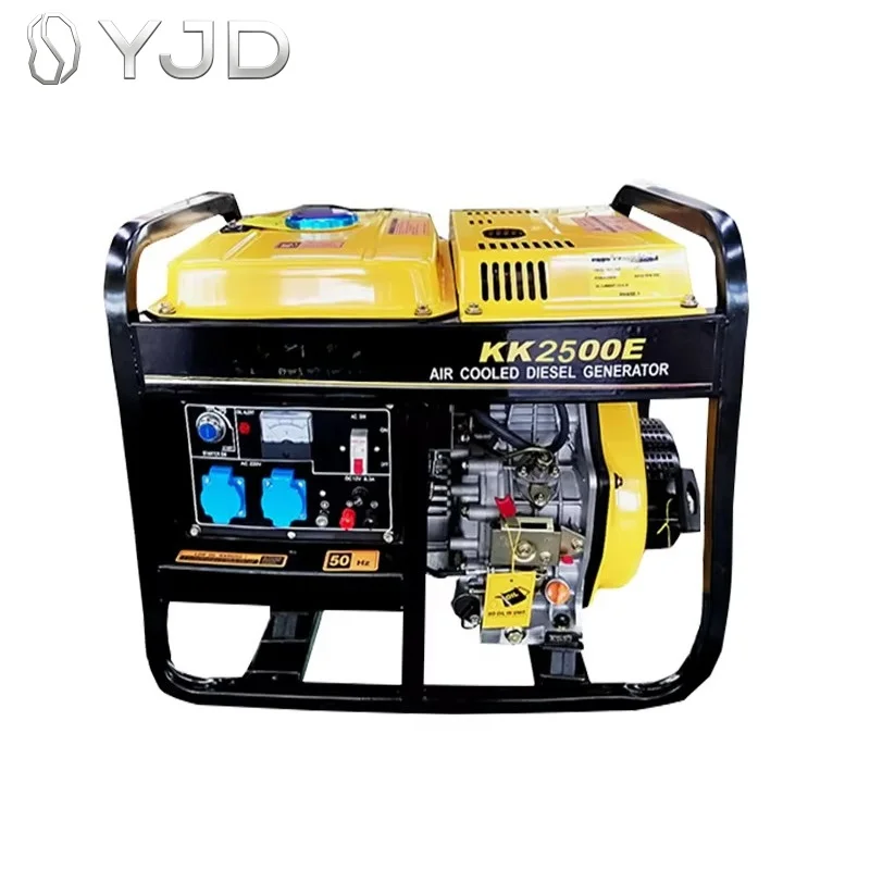 Generador Diésel de 2kw, Precio Más Bajo en China, Generador de Tipo Abierto, Generadores Pequeños Refrigerados por Aire, Generador Diésel de 2.5kva 3kva