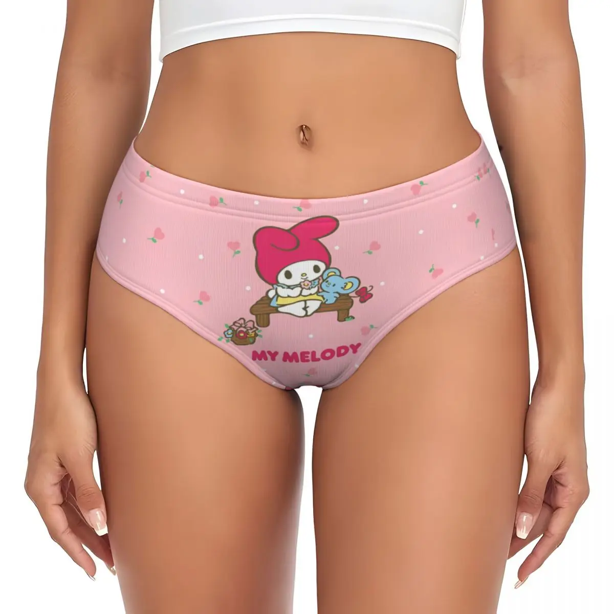 Kawaii Sanrio My Melody Women Underwear Brief Full Coverage No Show Ladies Panties