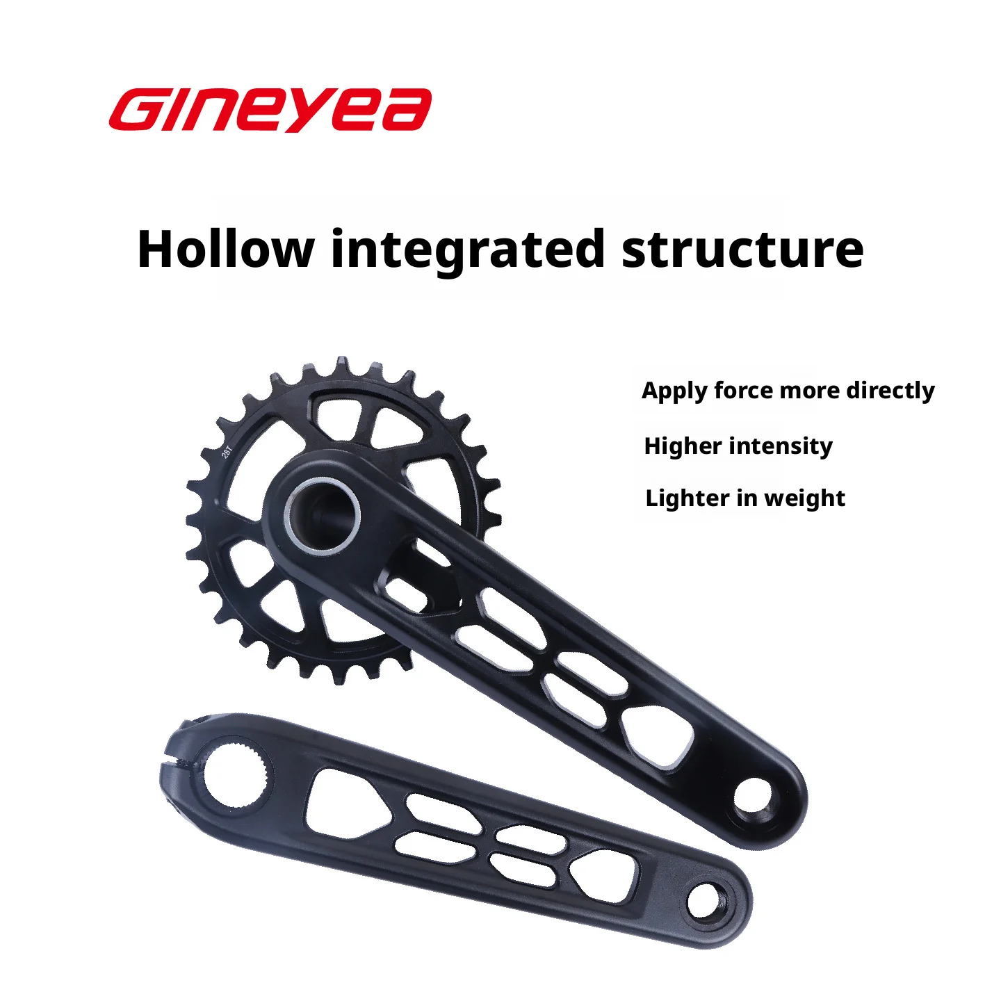 Aluminum Alloy MTB Crankset Square Hole 170mm Length Narrow Wide Teeth 104 BCD Chainring 28