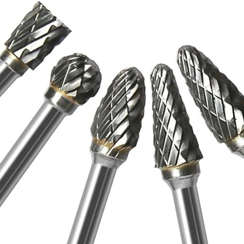 10-teiliges Hartmetall-Fräser-Set, Doppelschnitt, 3mm Schaft, für Dremel Rotationswerkzeug, Raspelbits, Metallgravur, elektrisches Schleifen – Detail 8