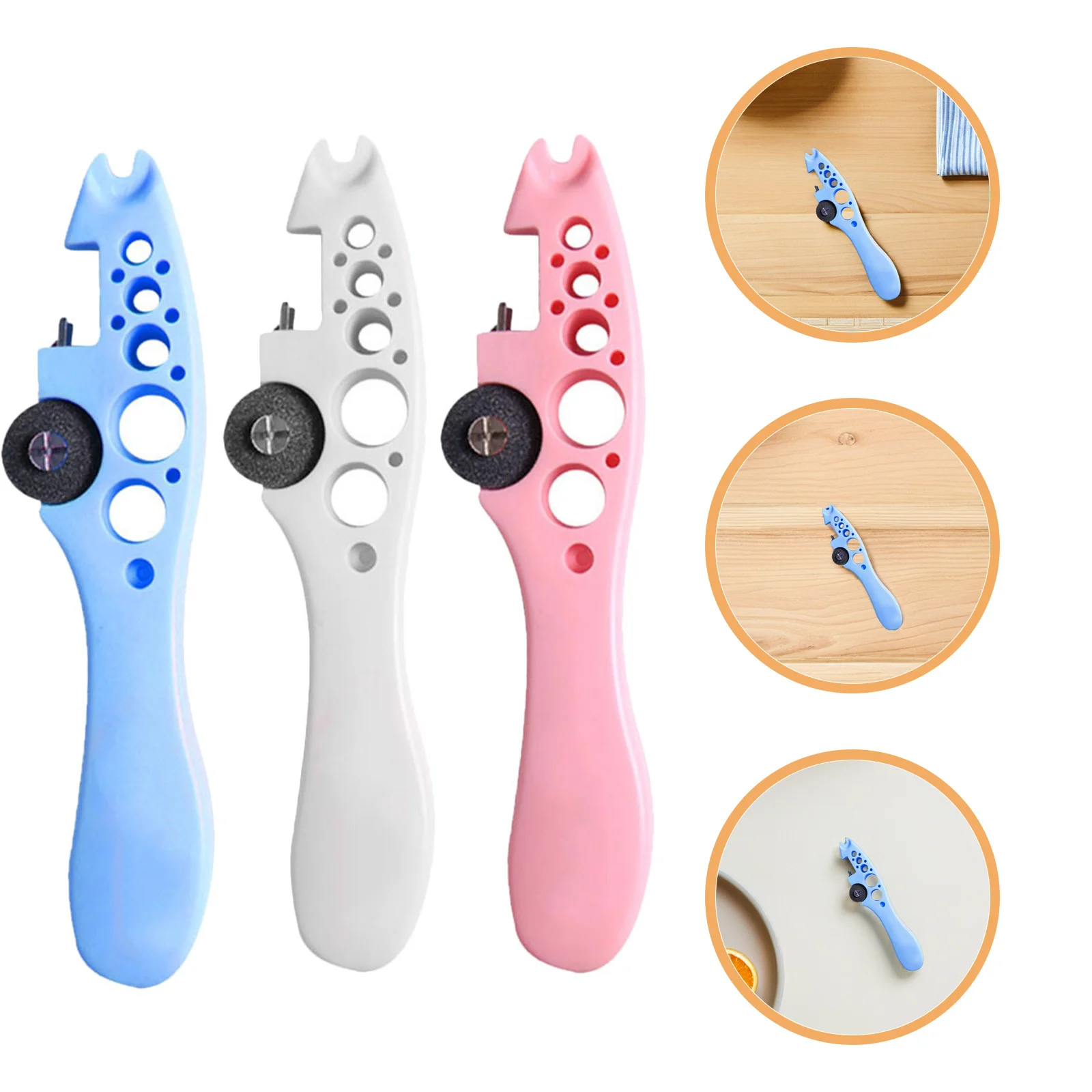 

3pcs Ampoule Bottle Opener Nurse Tool Medical Glass Breaker Cutter Device Ergonomic Handle Grinding Wheel Reusable