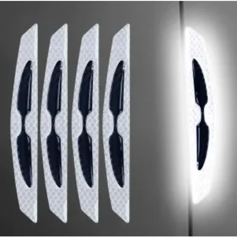 

4x Blue Red Universal Car Van Door Guard Protectors Edge Strip Reflectors Scratch Protect Edge Car Door Anti-collision Strip
