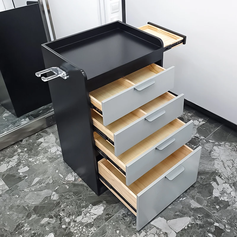 Celebre Barber Shop Hair Salon Trendy Light Luxury Mirror Station with Perm Dyeing Tools for Hotel & Mall Use