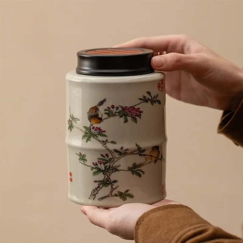 Keramik-Teedosen, Haushaltsverpackung, Aufbewahrungsdosen für Grüntee, große, feuchtigkeitsbeständige, versiegelte Dosen, chinesische Porzellan-Dosen.