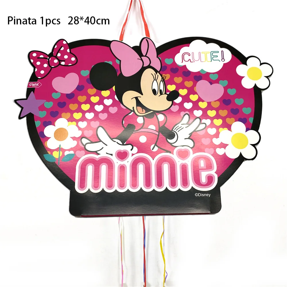 1pcs/lot Minnie Theme Pinatas Kids Girls Favors Happy Birthday Events Party Decorations DIY Paperboard Pinata