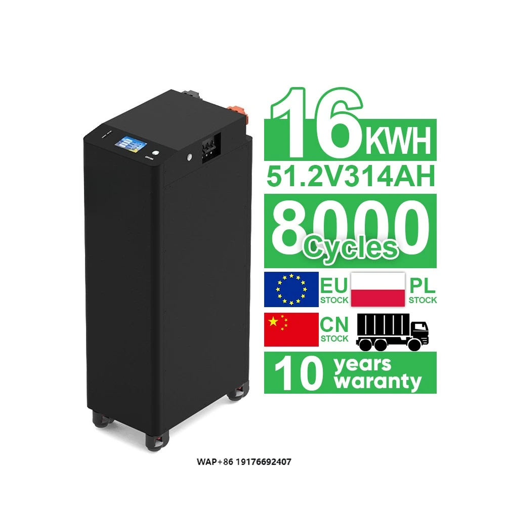 Home Energy Storage Lithium Ion Battery 51.2V 300ah 314ah 320ah 330ah 48V 15kwh 16kw 30kwh Lifepo4 Battery pack for Solar system
