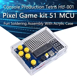 Pixel game console production kit 51 MCU game console Tetris diy pieces HU-001