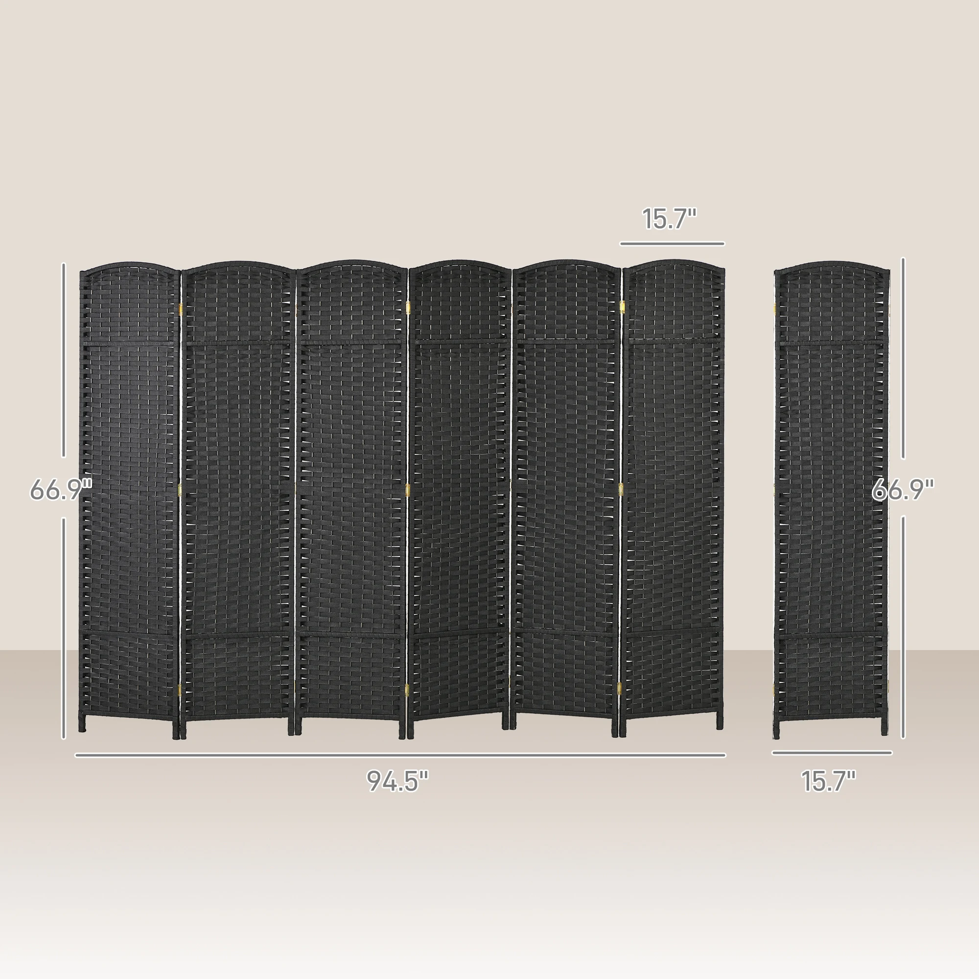 Homcom Room Divider, 6 Panel F - Room Divider Screen recension och pris