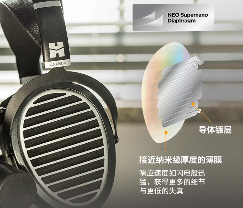 Original HIFIMAN Ananda V3 Stealth Magnet Full-Size Over-Ear Planar Magnetic Open-Back Design Supernano Diaphragm HiFi Headphone