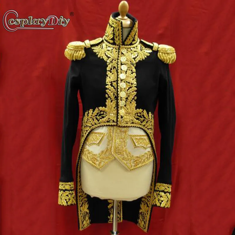 

Cosplaydiy men's regency outfit costume Royal Military Jacket suit Retro Rococo Aristocrat Suit Marie Antoinette Costume suit