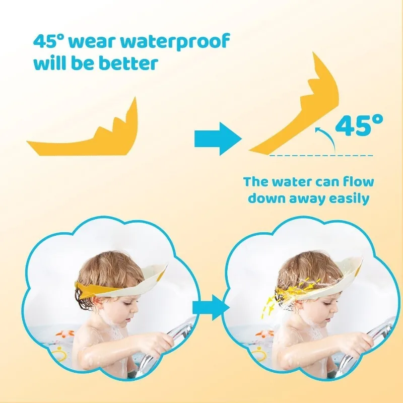 Topi Mandi Bayi Pelindung Rambut Lembut untuk Mandi dan Cuci Rambut Anak