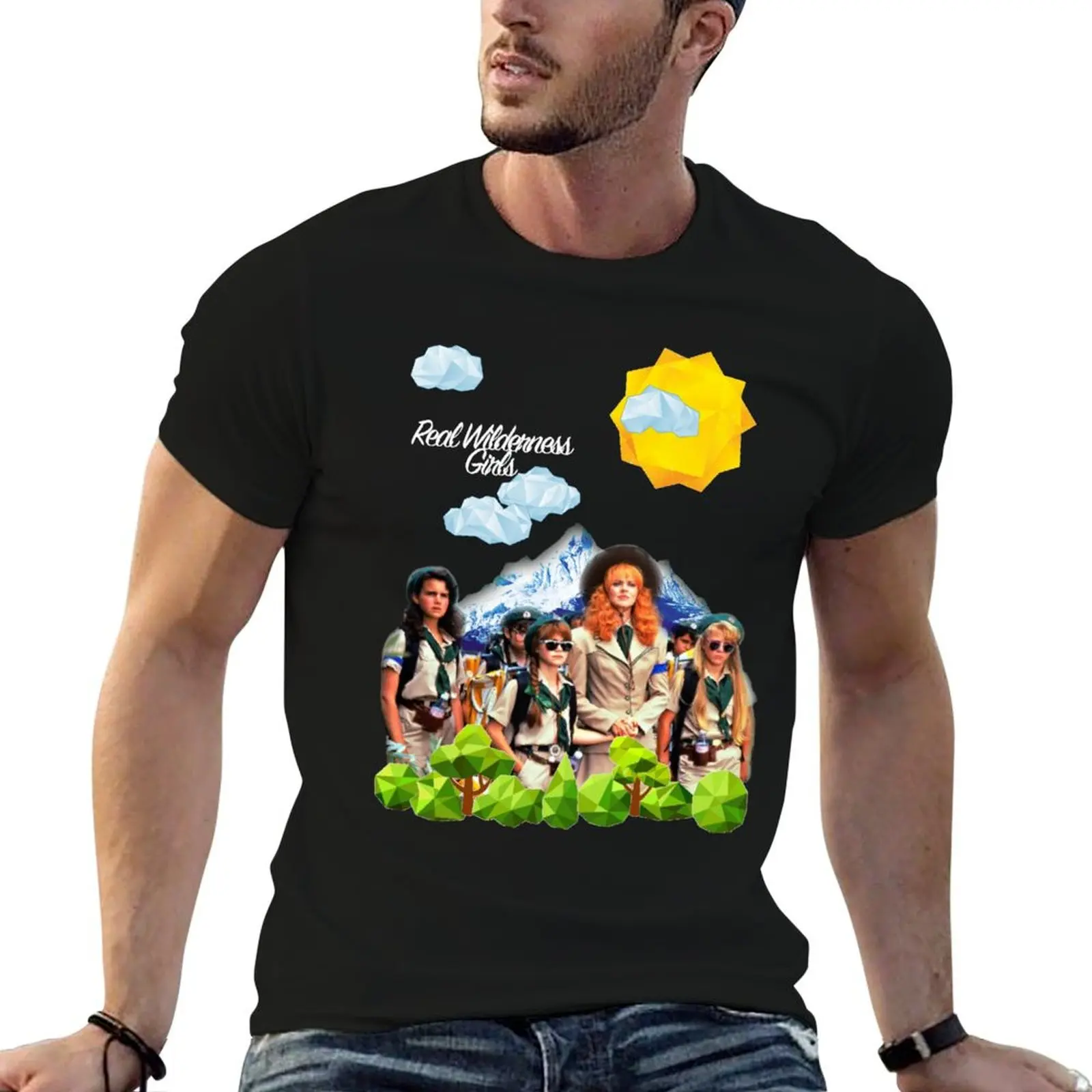 Real Wilderness Girls T-Shirt Work Short Sleeve Cotton Top