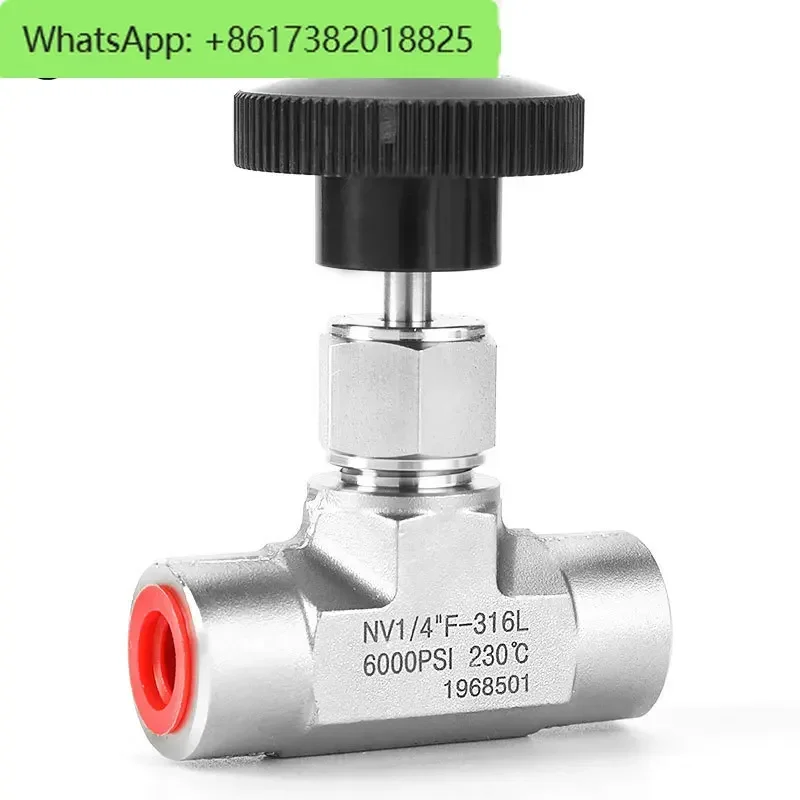 AW 316L high-pressure needle valve, 2-point internal thread needle valve, needle flow control valve, instrument and instrument