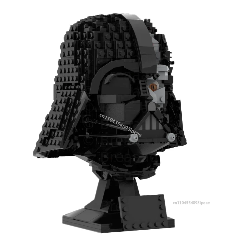 

MOC Battle Damaged Vader Коллекция шлемов, строительные блоки, модель DIY Star Plan, космический корабль, боевые кирпичи для 75277 75304, игрушка в подарок