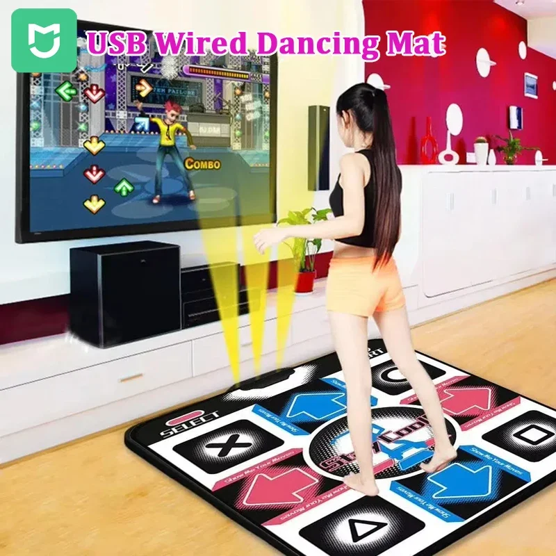 

Xiaomi Mijia USB Wired Dance Mats Non-Slip Dancing Pad Foot Print Moves Step Arcade Fitness Dancer Blanket for PC Laptop Games