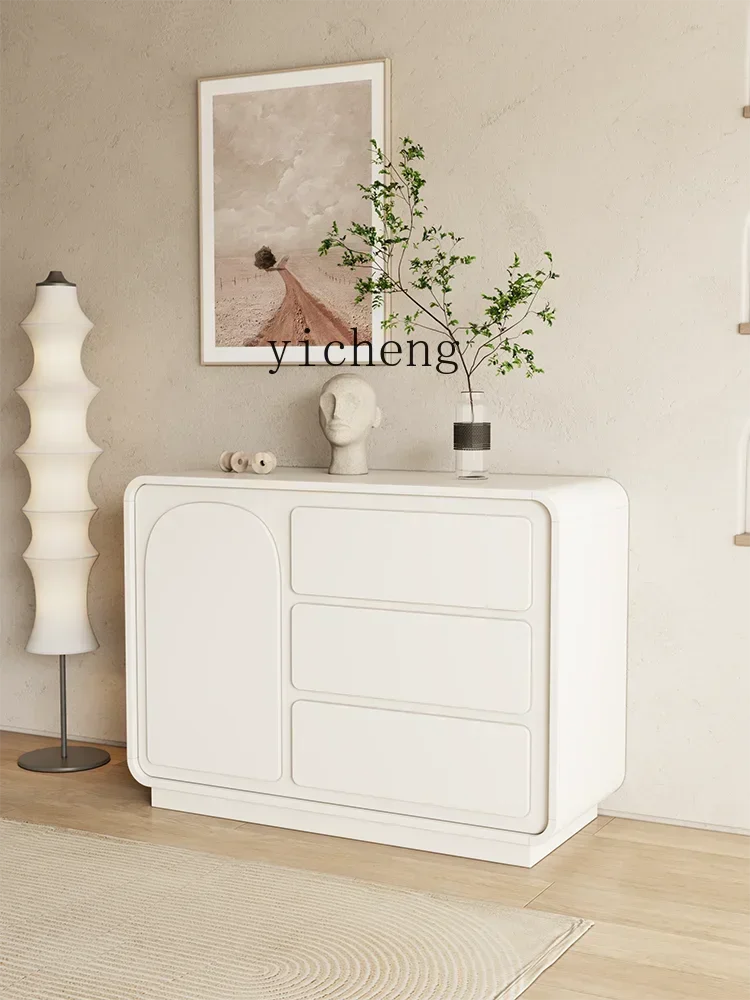 i10.9-Solid Wood Eight Spares Cabinet Tailstock Storage Cabinet Modern Minimalist Living Room Five Or Six Buckets Side Cabinet