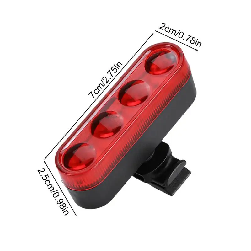 Cycling Tail Light Powerful Rear Light For Cycle Rechargeable Riding Accessories Multifunctional Scooter Red Taillight For