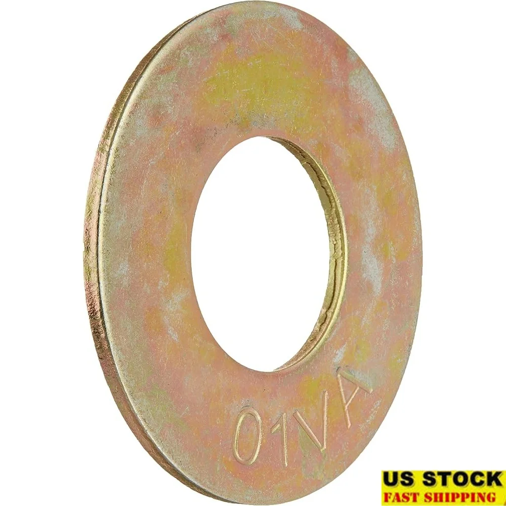 

Hardened Flat Washers 10-Pack Alloy Steel Zinc Yellow-Chromate 1-1/4 Inch Fastener Load Distribution Prevent Pulling Through