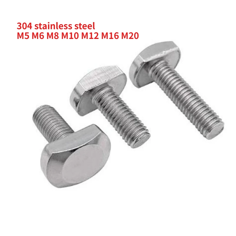 1/2/5/10/20pcs GB37 304 Stainless Steel T-bolt Mold Slot Pressure Plate Screw M5 M6 M8 M10 M12 M16 M20