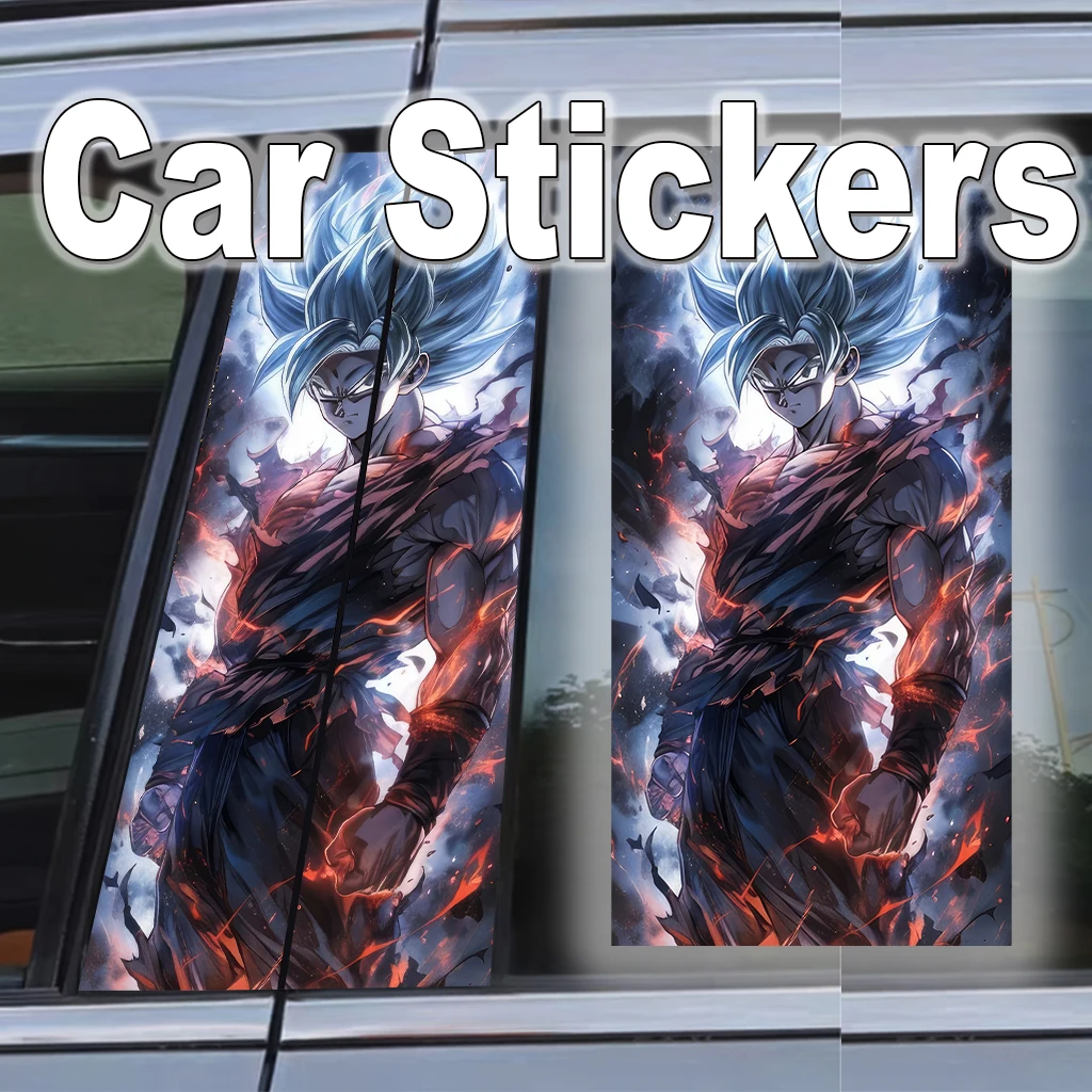 

JDM Samurai Car Stickers B Pillar C Pillar Waterproof Decoration Cover Scratch Dragon Ball Doors Pillar Sunscreen Vinyl Decals
