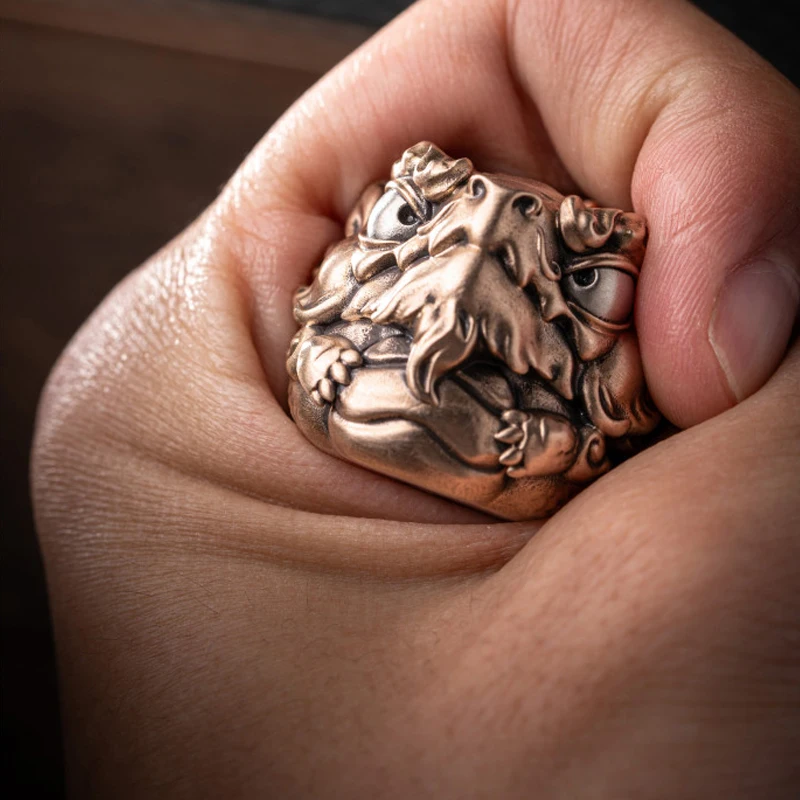 outil-de-loisir-rotatif-portable-d'exterieur-edc-style-chinois-retro-dragon-vert-jouet-decoratif