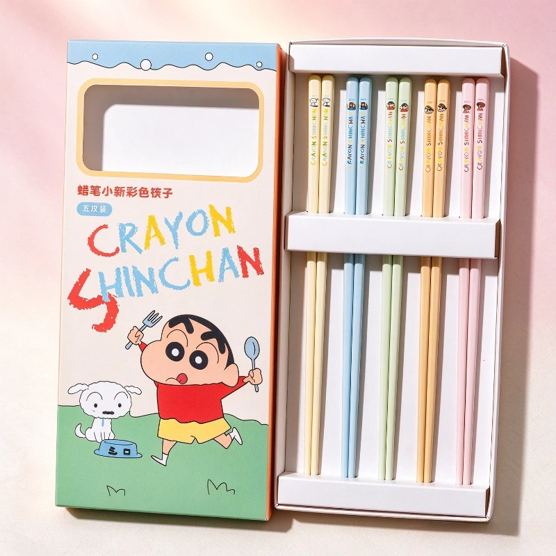 Crayon Shin-chan cartoon cute ceramic chopsticks for home use mold-resistant housewarming gift anime merchandise wholesale
