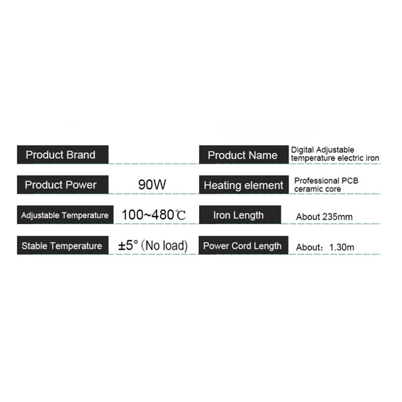 Electric Soldering Iron Set 90W Internal Temperature Control LCD Digital Display US Plug