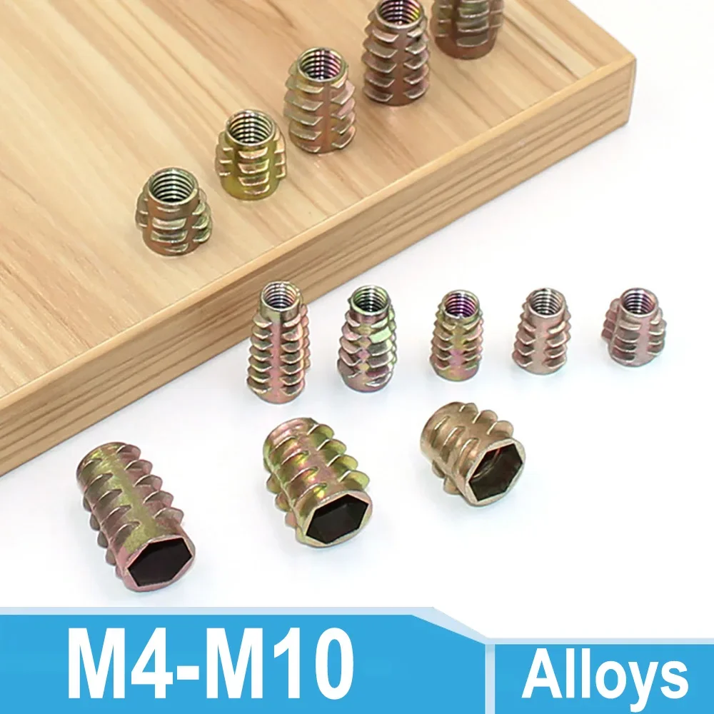 Insert Nut E-nut Thread Embedded Hex Hexagon Socket Head Wood Furniture M4-M10