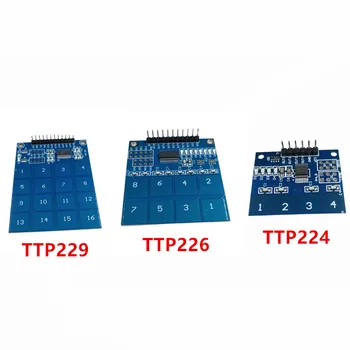 1 adet TTP224 TTP226 TTP229 dijital anahtarı dokunmatik modülü 4 8 16 kanal yönlü kapasitif dokunmatik değiştirme sensörü modülü
