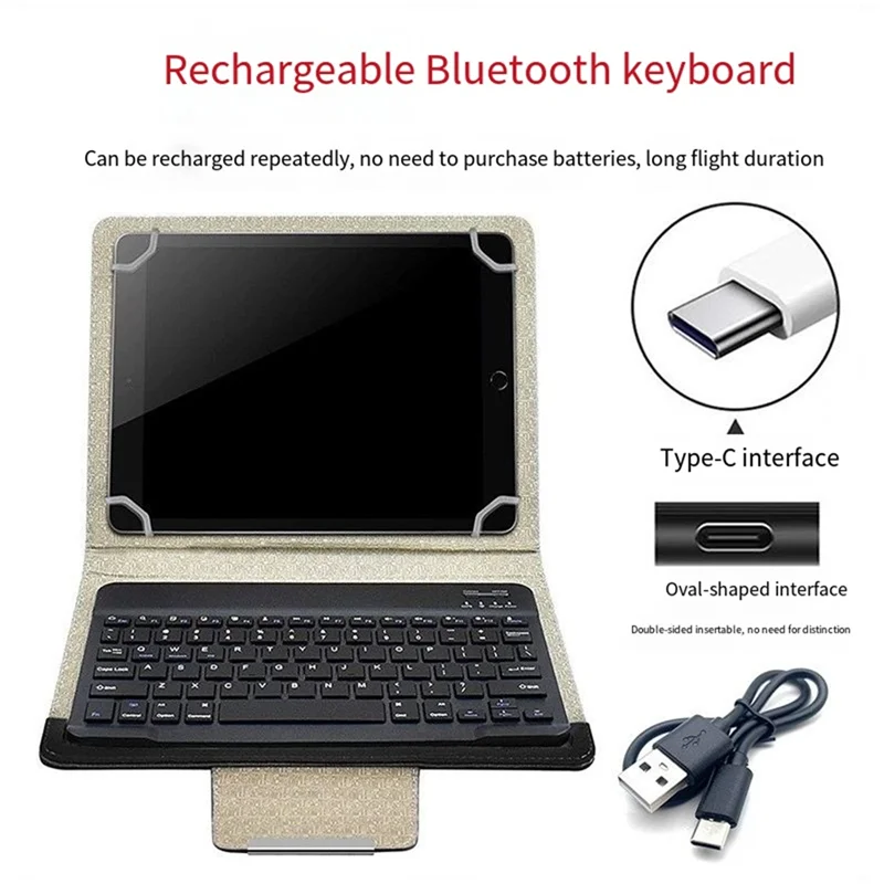 Tablet Keyboard Case 10 Inch Universal Bluetooth Keyboard Leather Case For Huawei Ipad Phone Tablet For IOS Android Windows