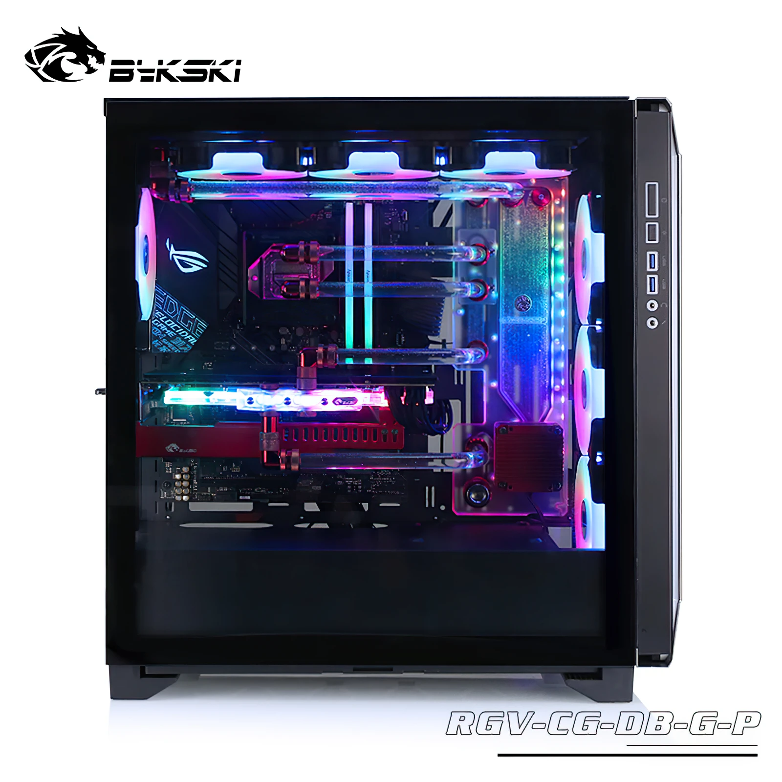 

Bykski Distro Plate Water Cooling Kit for Cougar Kagemusha Chassis Case CPU GPU RGB RGV-CG-DB-G-P