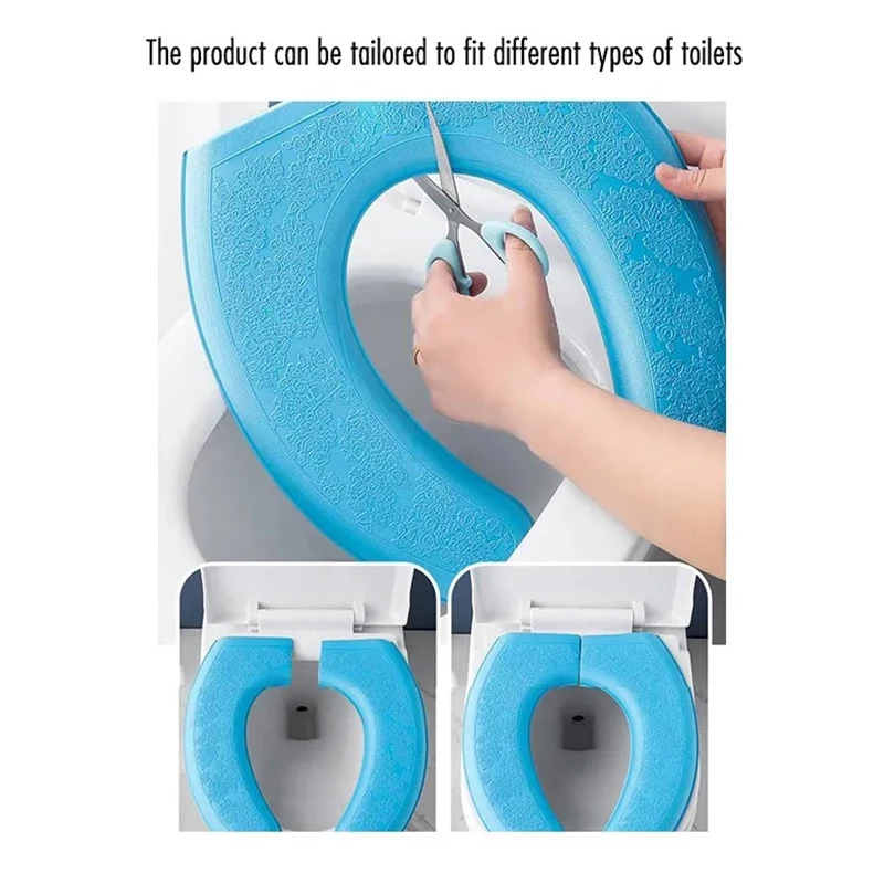 Waterpoof Soft Toilet Seat Cover Bathroom Washable Closestool Mat Pad Cushion O-shape Toilet seat Bidet Toilet Cover Accessories