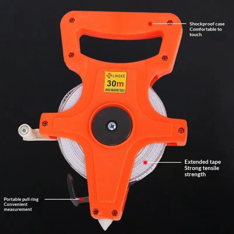 Tape Measure Thickened Shatterproof Plastic Open Reel Handheld Measuring Tool for Garden Planning Carpentry Home Renovation Use
