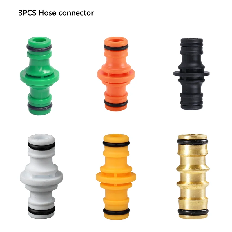 

3PCS Universal Hose Connectors Double-Sided Nipple Joint Quick Repair Water Gun Adapter for Garden Irrigation Watering System