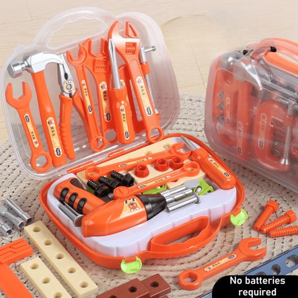 Caja de herramientas para niños, herramientas de reparación y desmontaje, destornillador, juguetes para juego de imitación, regalos de Navidad y Halloween