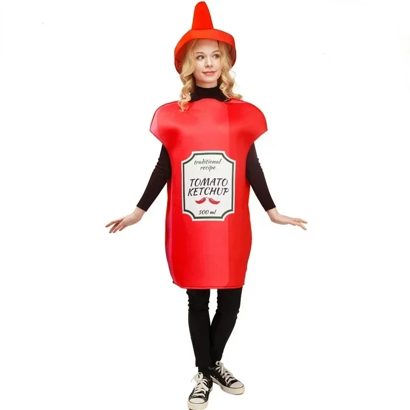 

❤2026✚Funny Cosplay Costumes Stage Performance Couple Style Mustard Ketchup Carnival Dress Up Masquerade Party Carnaval Kostuum◀