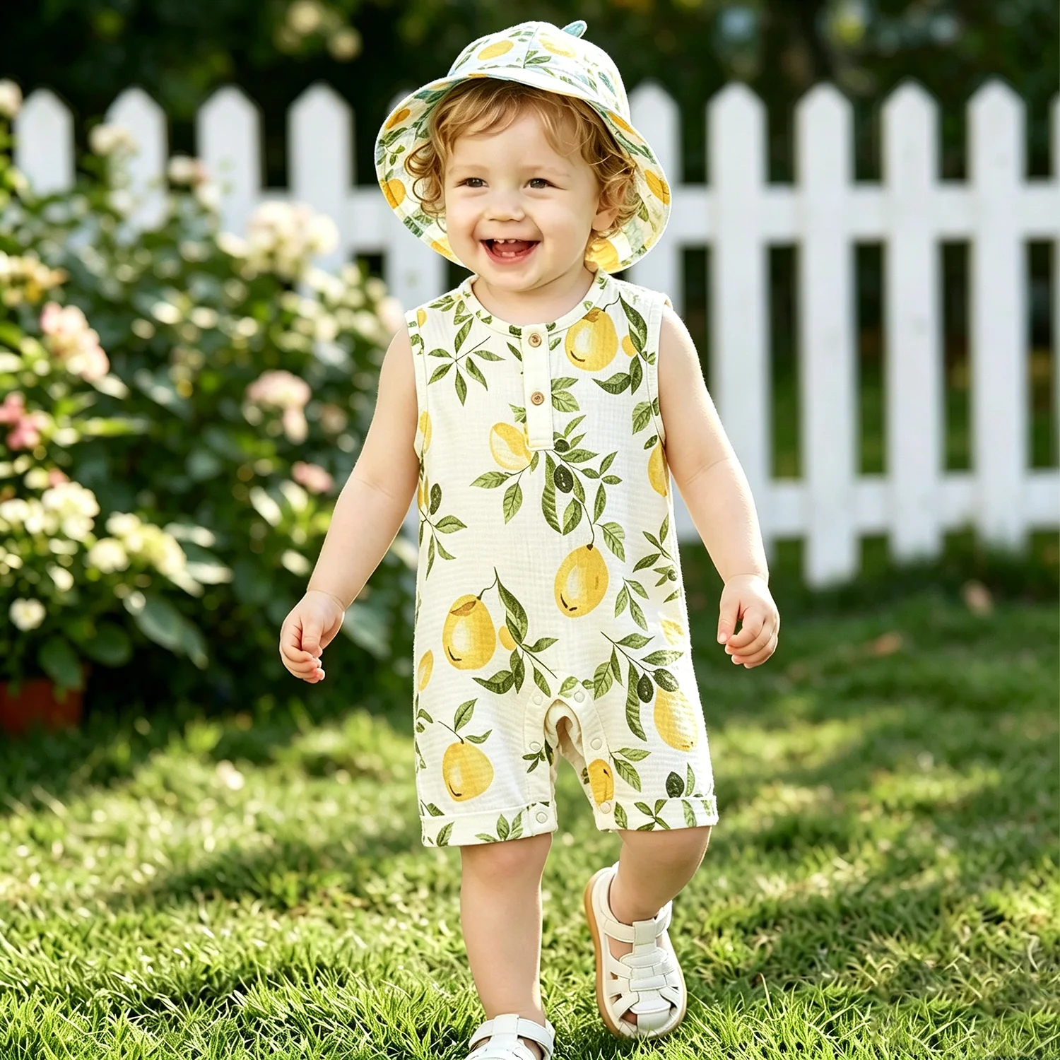 Newborn Boy Girl Summer Romper Cute Printed Organic Cotton Clothes Infant Jumpsuits
