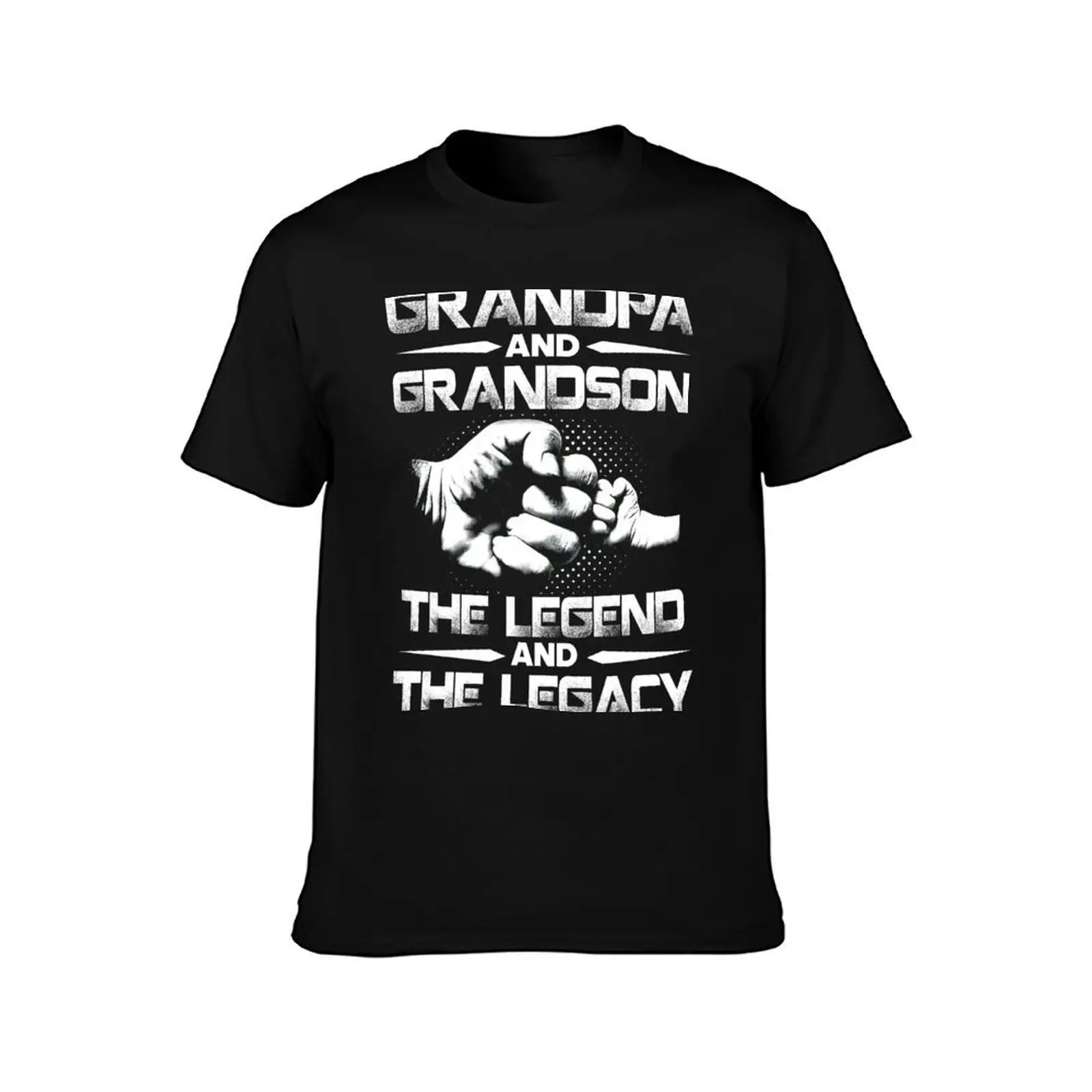 Grandpa And Grandson T-Shirt, Summer Casual Cotton Tee, Oversized Streetwear Tops, Vintage Graphic Print, Loose Fit Short Sleeve