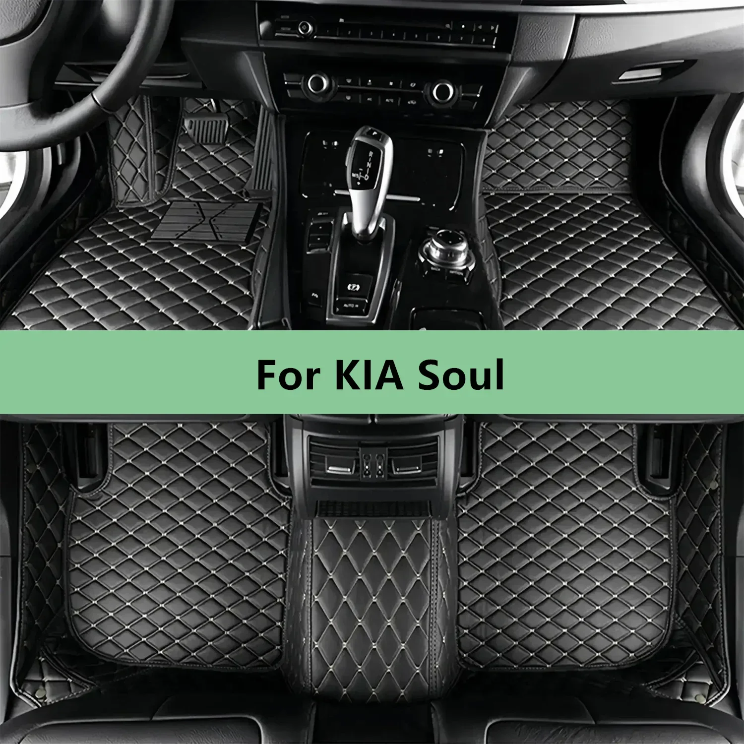 Maßgeschneiderte Auto-Fußmatten für KIA Soul 2010 2011 2012 2013 2014 2015 2016 Auto-Fußmatten für Männer und Frauen Autozubehör.