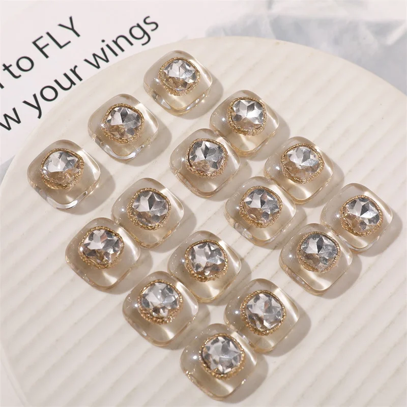 نمط الصيف 40 قطعة/الوحدة 20 مللي متر الهندسة شكل مربع الراتنج كابوشون الخرز لتقوم بها بنفسك مجوهرات الملابس الشعر التبعي