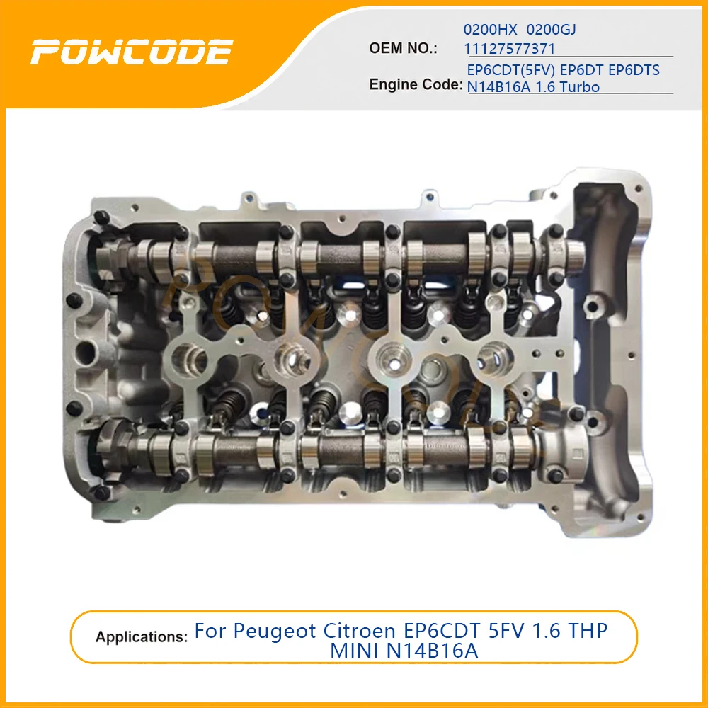 Cylinder Head Assembly Fits EP6CDT 5FV 1.6 THP Turbo Engine N14B16A For PEUGEOT CITROEN MINI OE 0200HX 0200GJ 11127577371