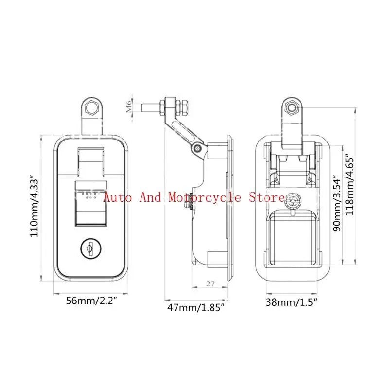 Universal Canopies Lock Handle مع مفاتيح مقطورة Travel