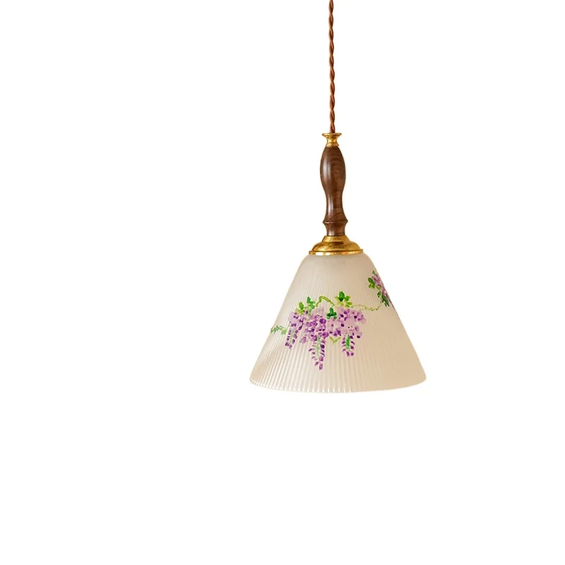 

New Chinese style atmosphere light tea room bedroom dining room bedside glass chandelier